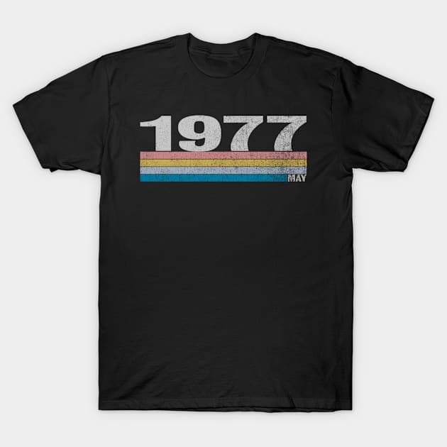 43rd Birthday Retro Born in May of 1977 T-Shirt by bummersempre66